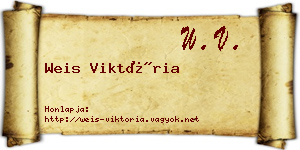 Weis Viktória névjegykártya